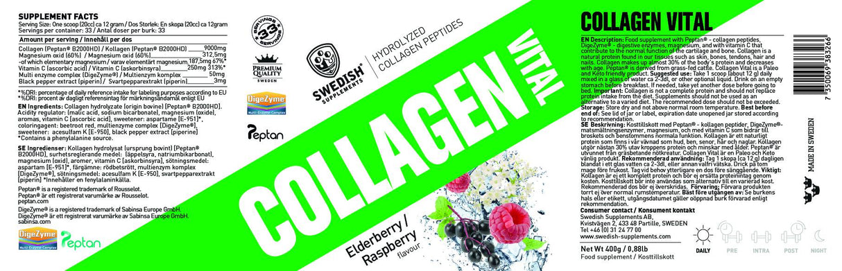 Vital kollagén/hidrolizált peptidek - 400 gramm