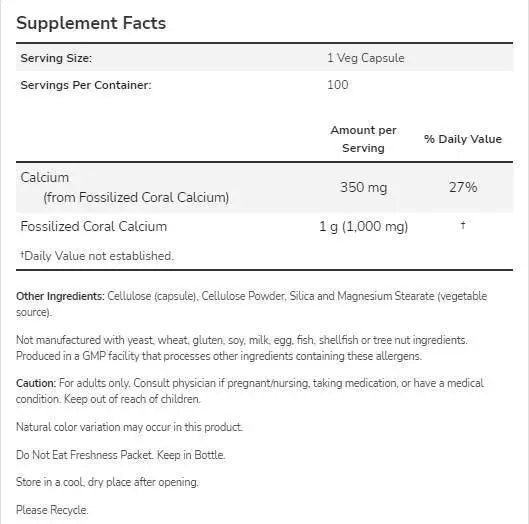 Coral Calcium 1000 mg - 100 kapszula