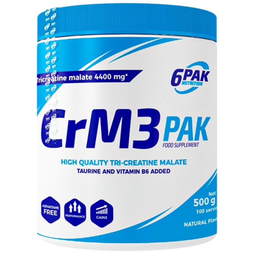 CrM3 PAK (tri-kreatin-malát + taurin) - 500 gramm