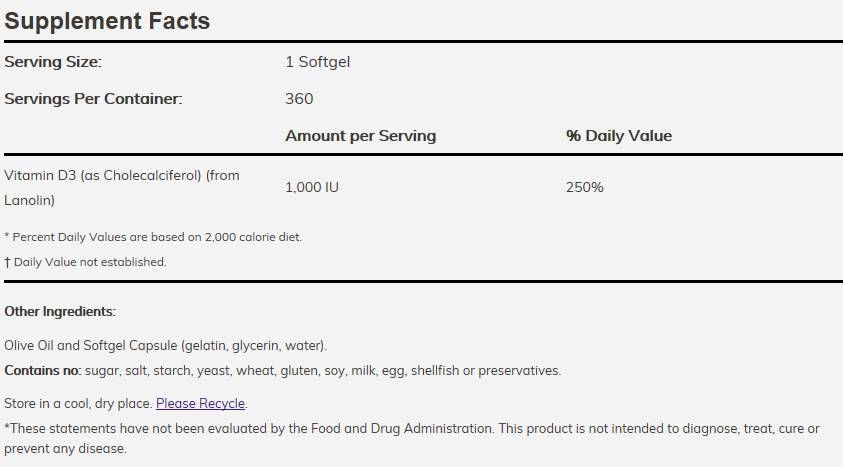 D-3-vitamin 1000 NE - 180 gél kapszula