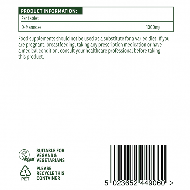 D-mannóz (D-mannóz) 1000 mg 60 tabletta NaturesAid