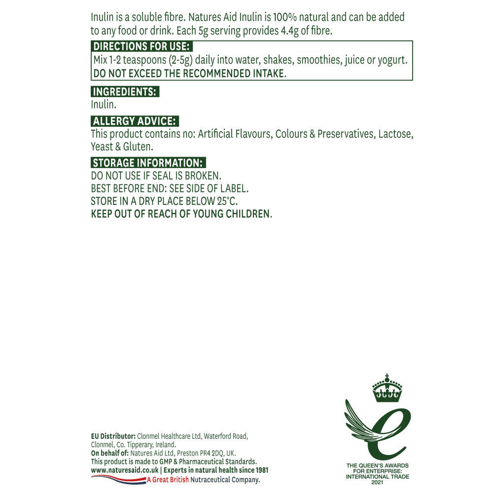 Inulin por (Inulin Powder) 250g NaturesAid
