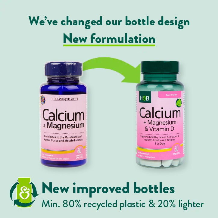 Kalcium-magnézium és D-vitamin (kalcium, magnézium & D-vitamin) 60 tabletta HOLLAND & BARRETT