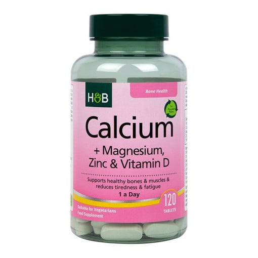 Kalcium, magnézium, cink & D-vitamin (kalcium, magnézium, cink) & D-vitamin) 120 tabletta HOLLAND & BARRETT