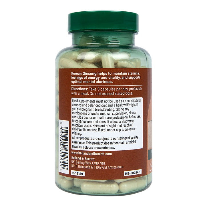 Koreai ginzeng 500 mg 180 kapszula HOLLAND & BARRETT