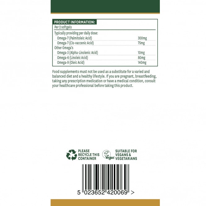 Homoktövis olaj (Omega-3-6-7-9) (Homoktövis olaj) 500mg 60 lágy kapszula NaturesAid
