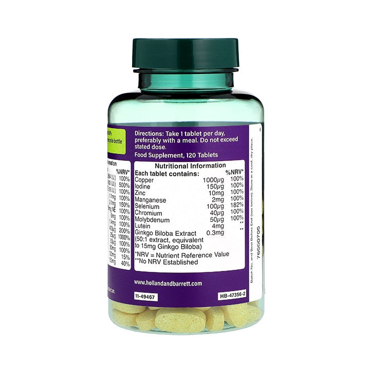 Multivitaminok és ásványi anyagok felnőtteknek ABC-Z 50+ 120 tabletta HOLLAND & BARRETT