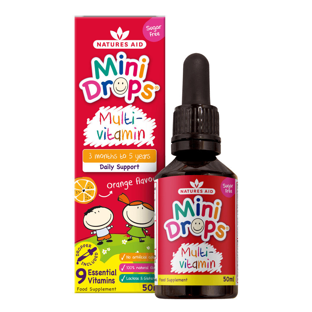 Multivitamin cseppek gyerekeknek (Mini Drops Multi-vitamin) 50ml NaturesAid