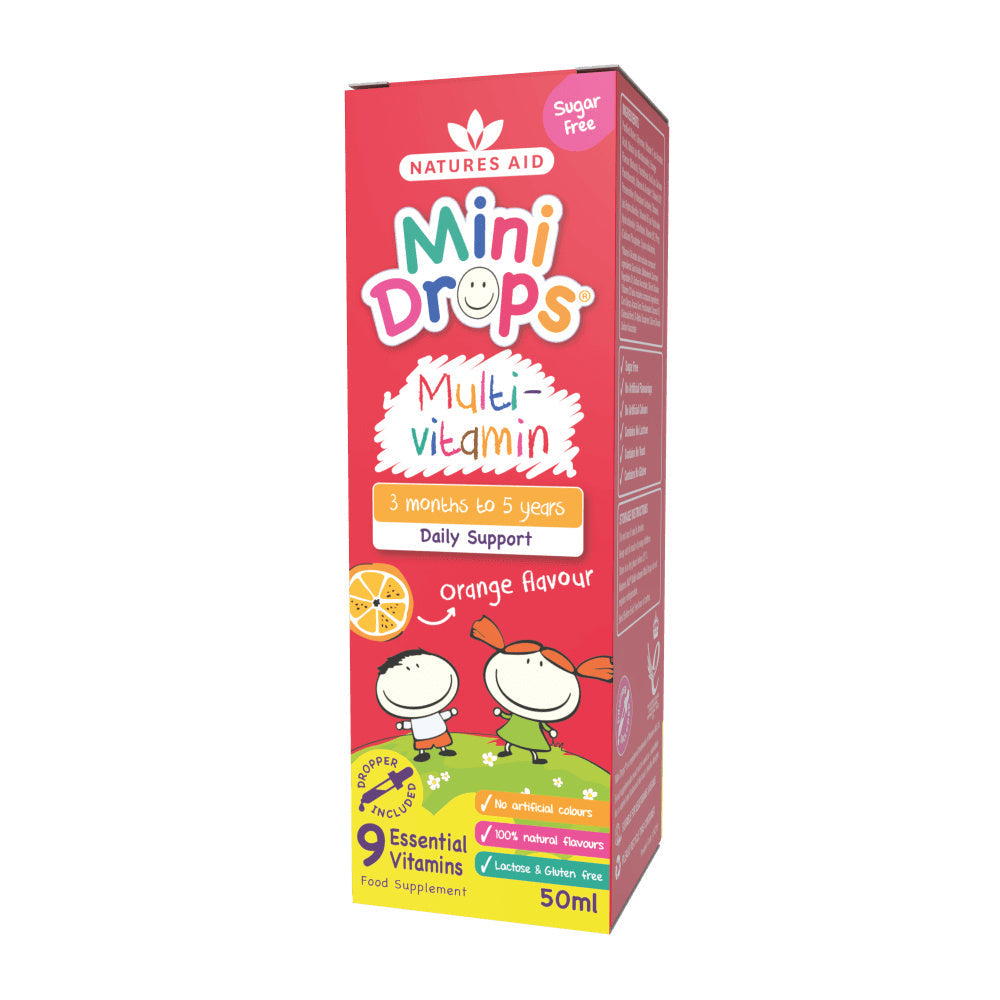 Multivitamin cseppek gyerekeknek (Mini Drops Multi-vitamin) 50ml NaturesAid