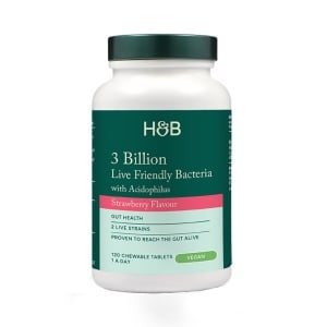Probiotikum Acidophilusszal (rágható Acidophilus Eper 3 milliárd) 3 milliárd. 120 rágótabletta HOLLAND & BARRETT