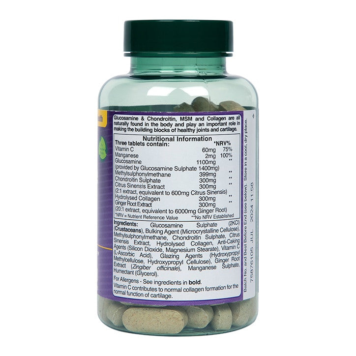 Max Strength Glükózamin-szulfát | Plusz kondroitin, MSM és kollagén - 90 tabletta