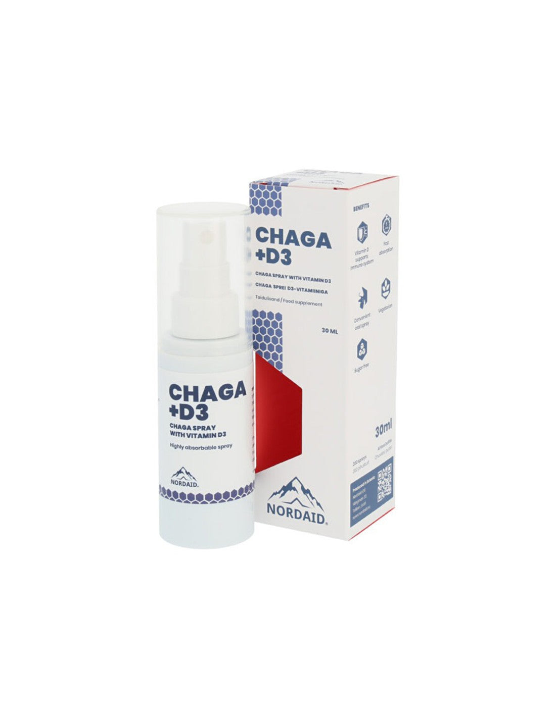 Immunitás - Chaga + D3-vitamin, szájspray x 30 ml/200 fújás <tc>Nordaid</tc>
