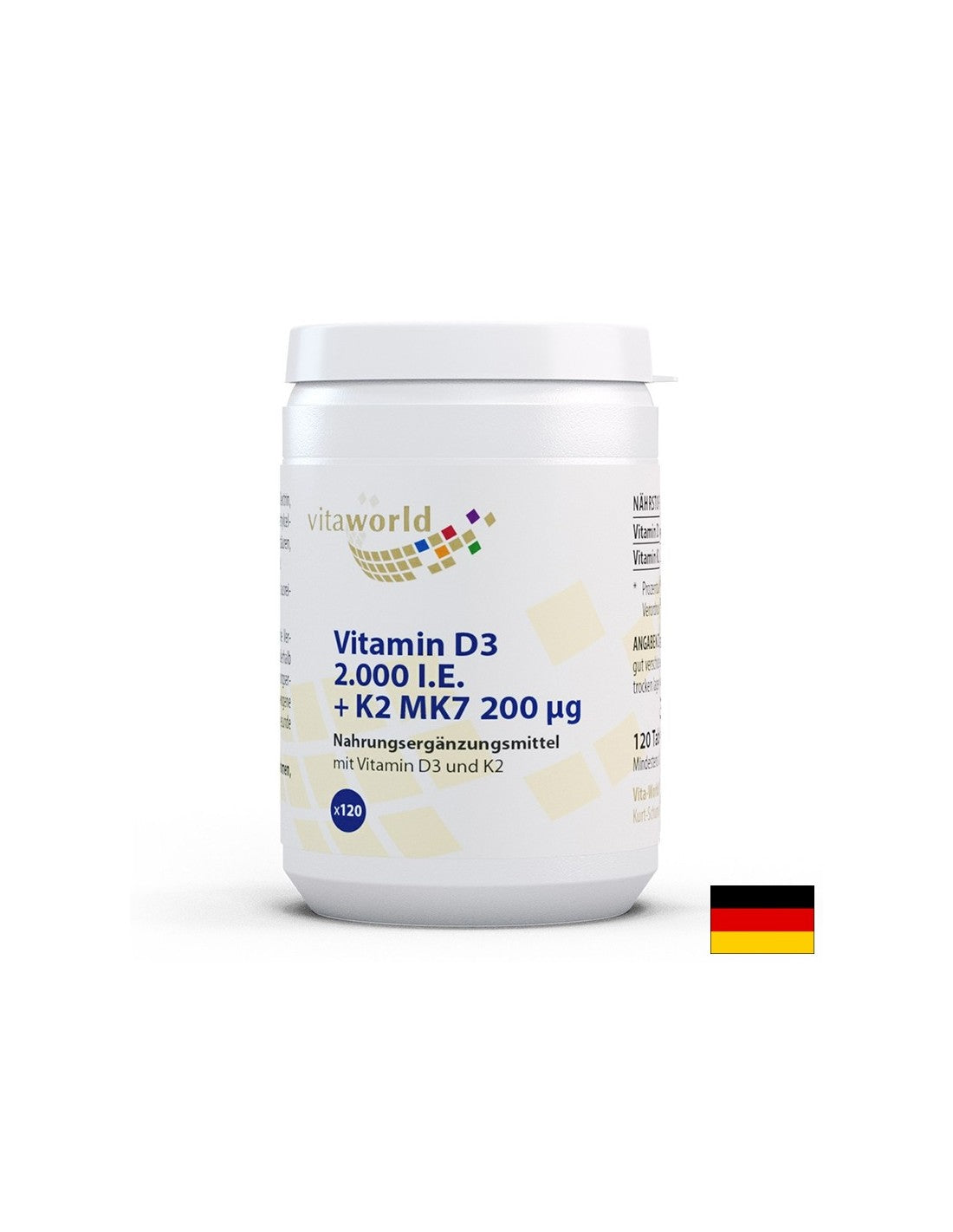 Csontrendszer - D3-vitamin 50 µg + K2 MK7 200 µg, 120 tabletta