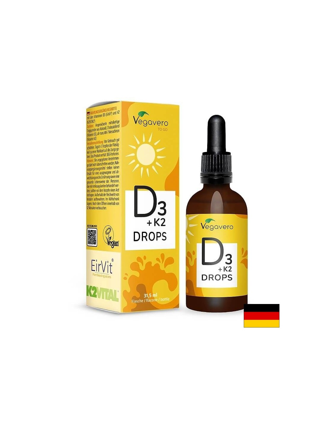 Csontok és fogak - D3 + K2 vitamin, 60 ml csepp
