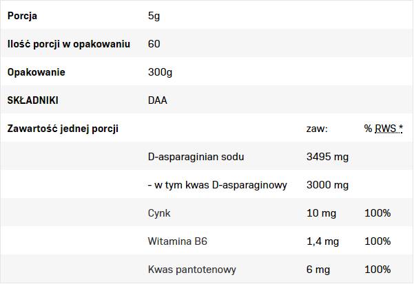 DAA | D-aszparaginsav por - 300 gramm