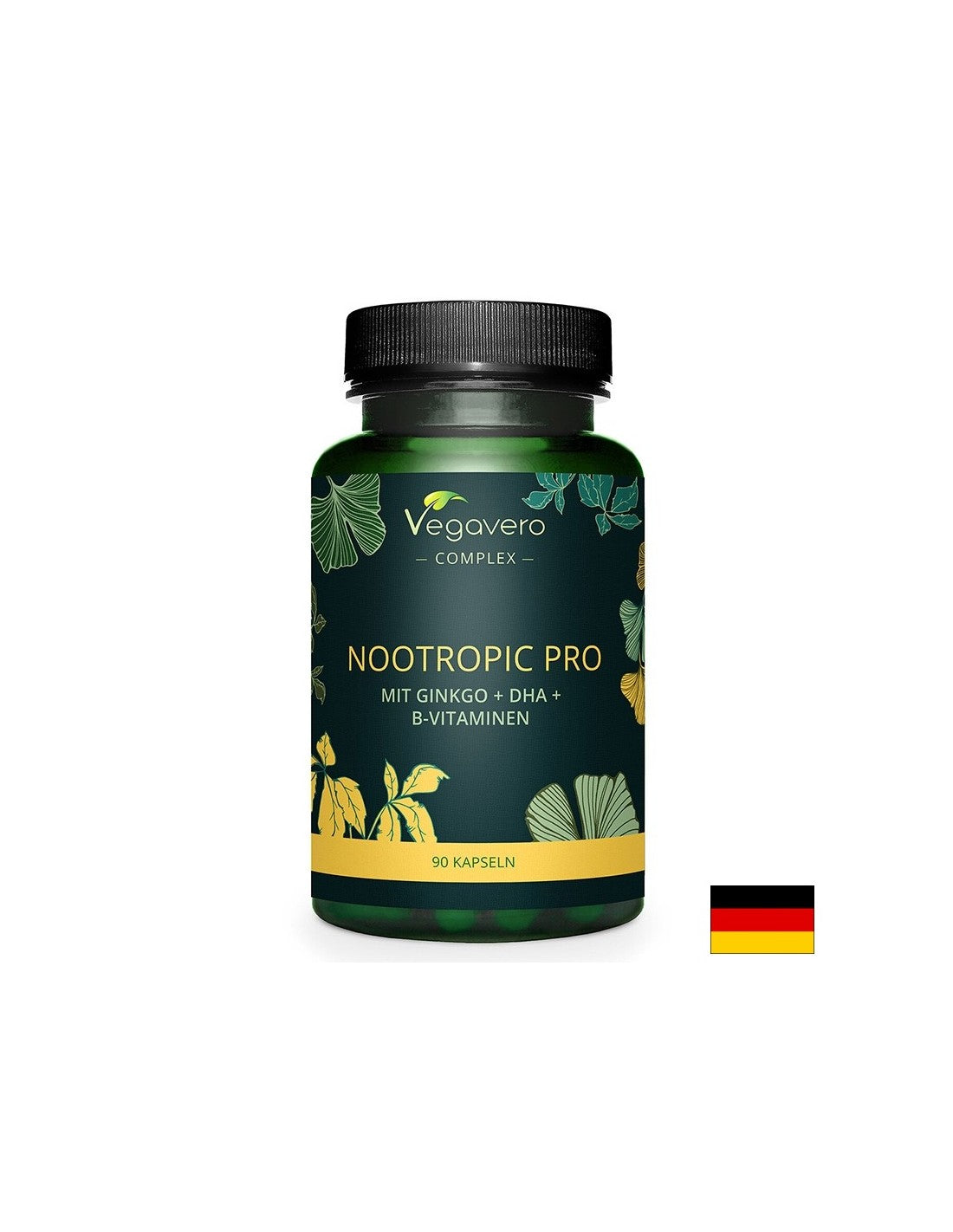 Memória és koncentráció - Nootropic Pro ginkgo bilobával, DHA-val és B-vitaminokkal, 90 kapszula <tc>Vegavero</tc>