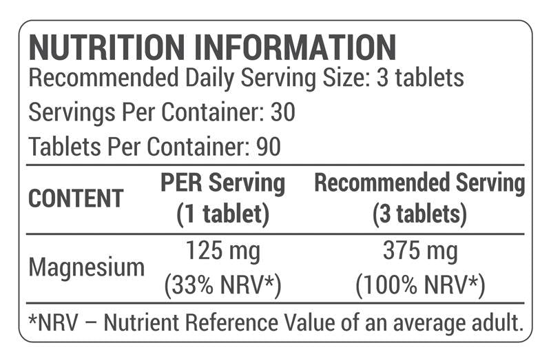 Organic Magnesium Citrate - 90 Tablets - Nutra Best Europe
