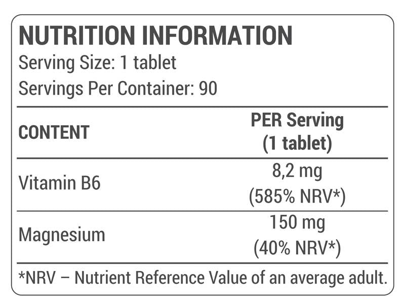 Organic Magnesium + B6 - 90 Tablets - Nutra Best Europe