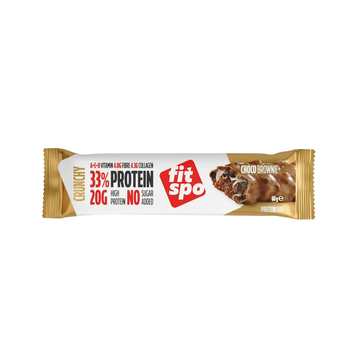 Delight+ Crunchy Protein Bar Chocolate Brownie - 60 gramm