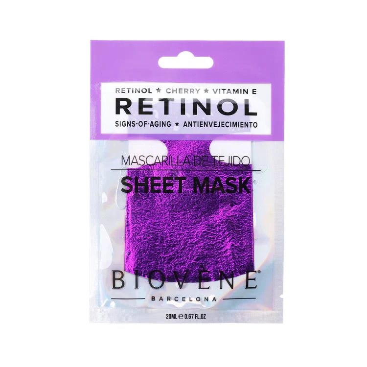 Retinol maszk cseresznyével és E-vitaminnal az öregedés jeleinek csökkentésére 1 pár