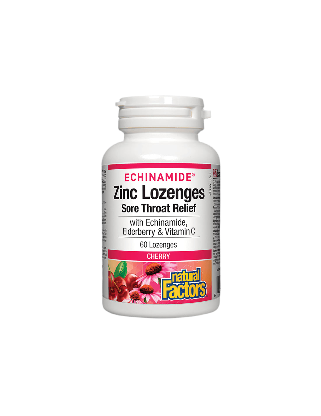 Echinamide® Zinc Lozenges | Sore Throat Relief - 60 Chewables - Nutra Best Europe
