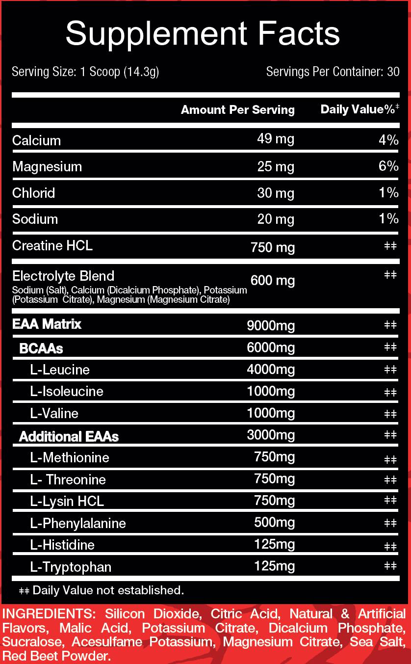 EAA + kreatin HCL 429 gramm