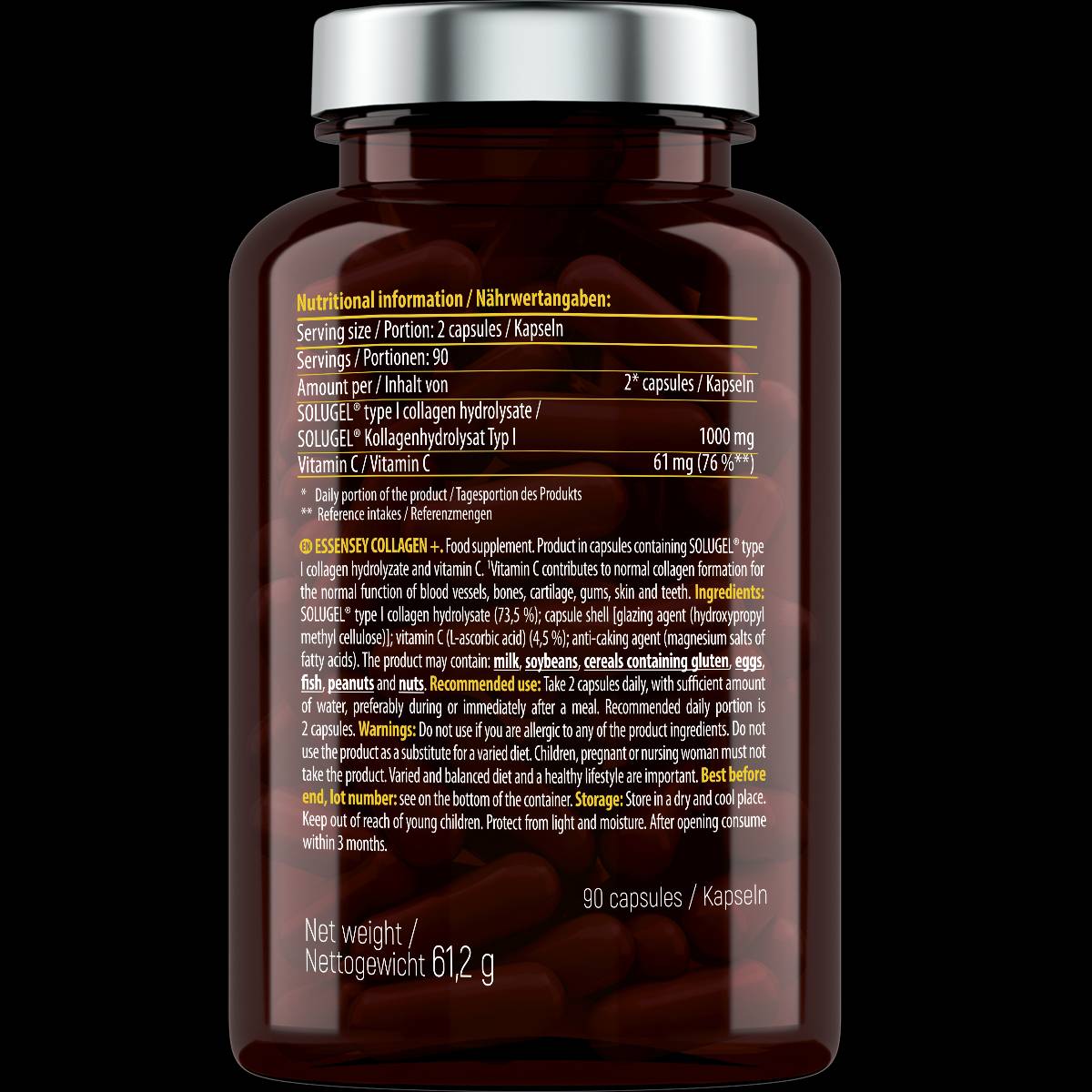 Collagen+ | with Vitamin C - 90 capsules - Nutra Best Europe