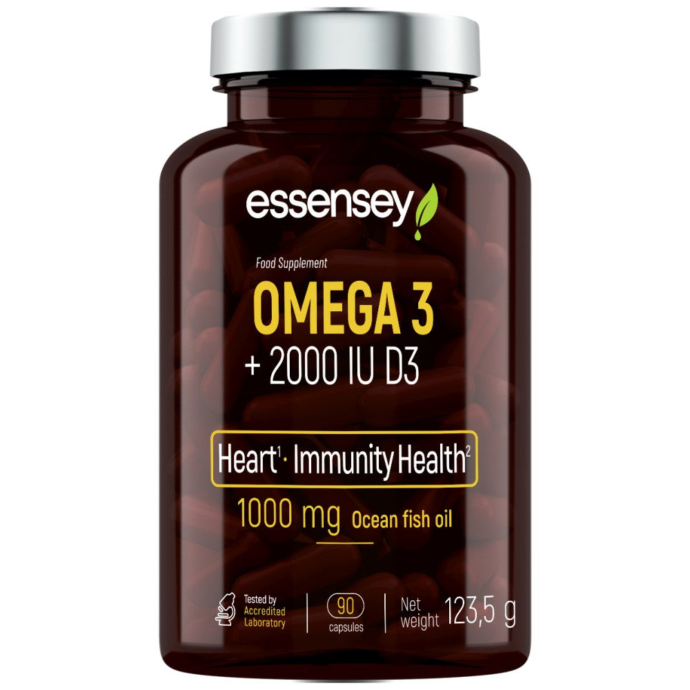 Omega 3 + Vitamin D3 2000 IU 90 Gel capsules - Nutra Best Europe