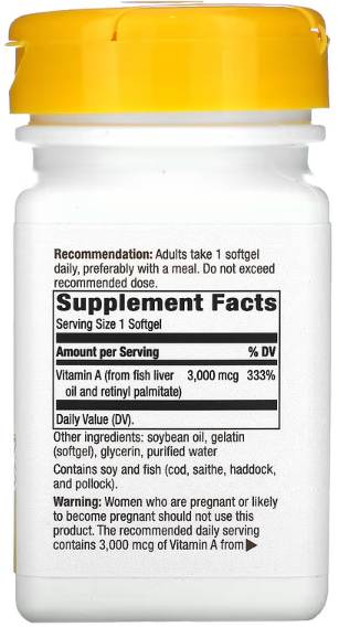 Vitamin A 10,000 IU - 100 capsules - Nutra Best Europe