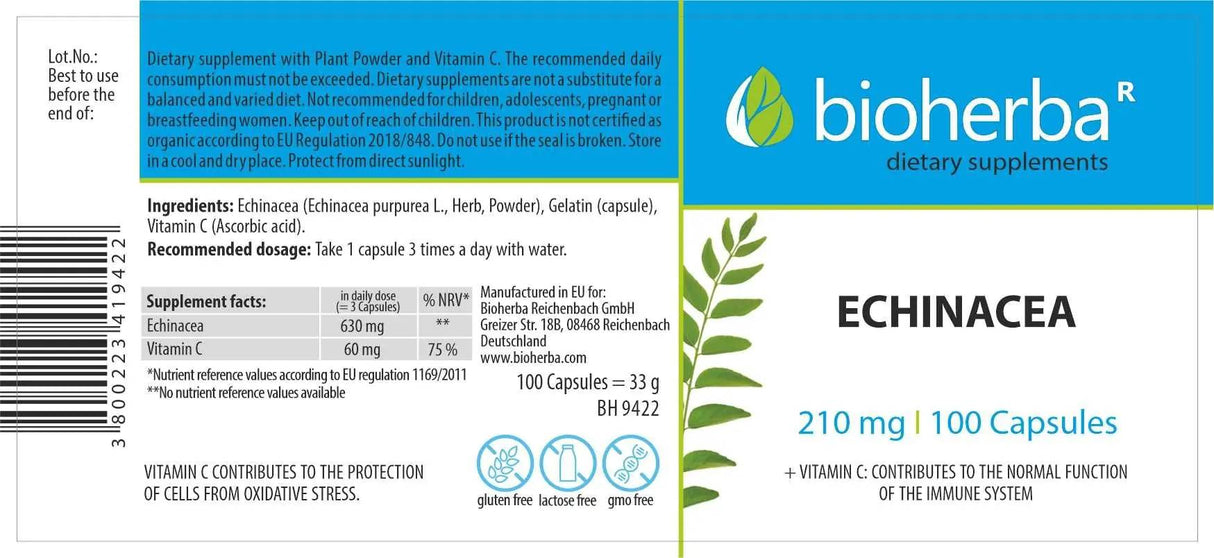 Echinacea 210 mg - 100 kapszula