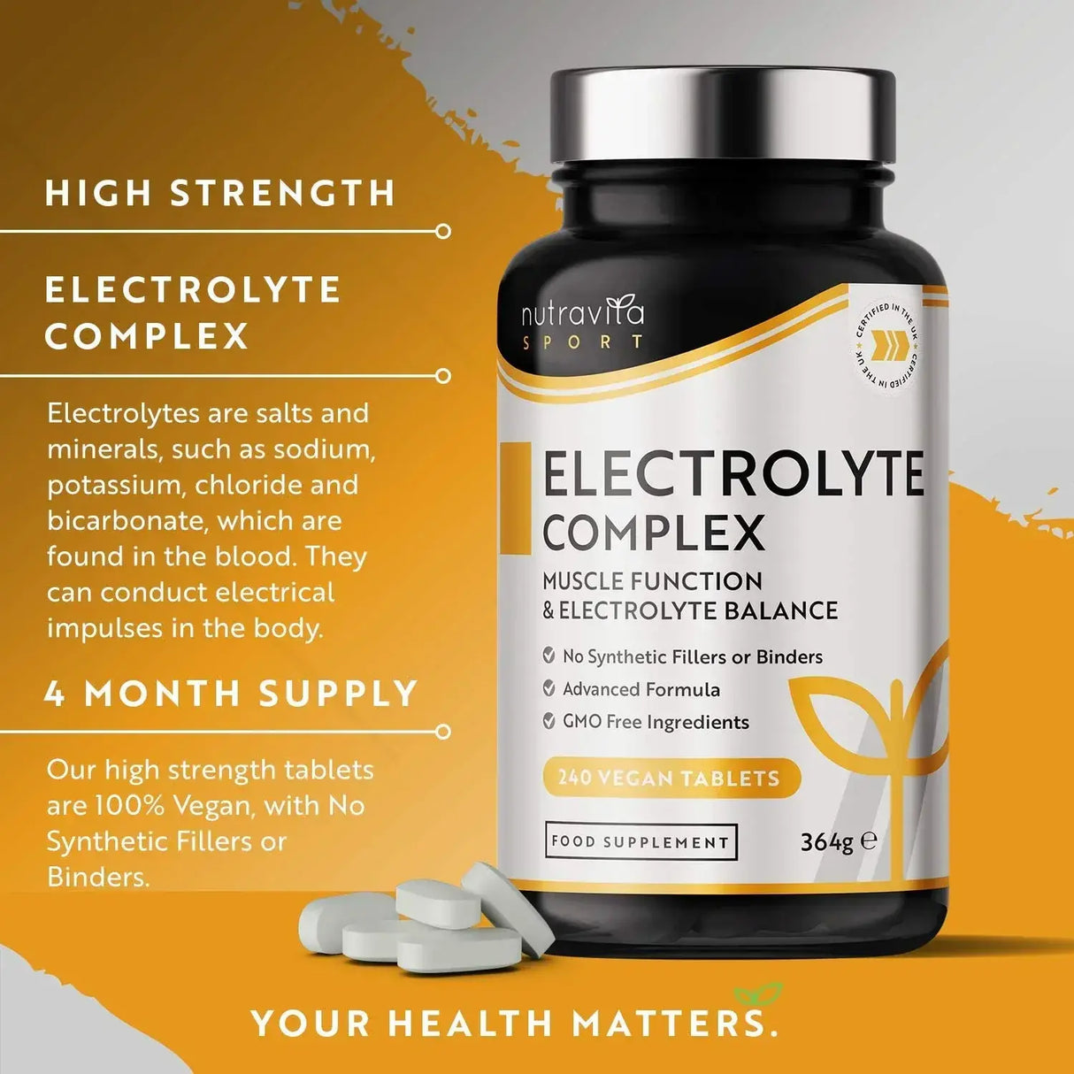 Electrolyte Complex 240 Vegán tabletta