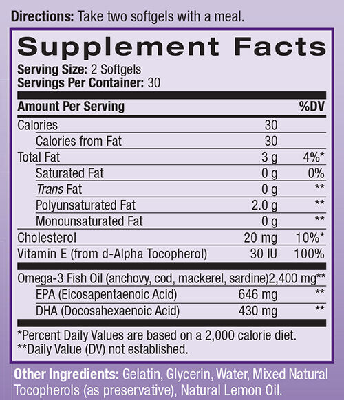 Extreme Omega 2400mg./60 Softgels