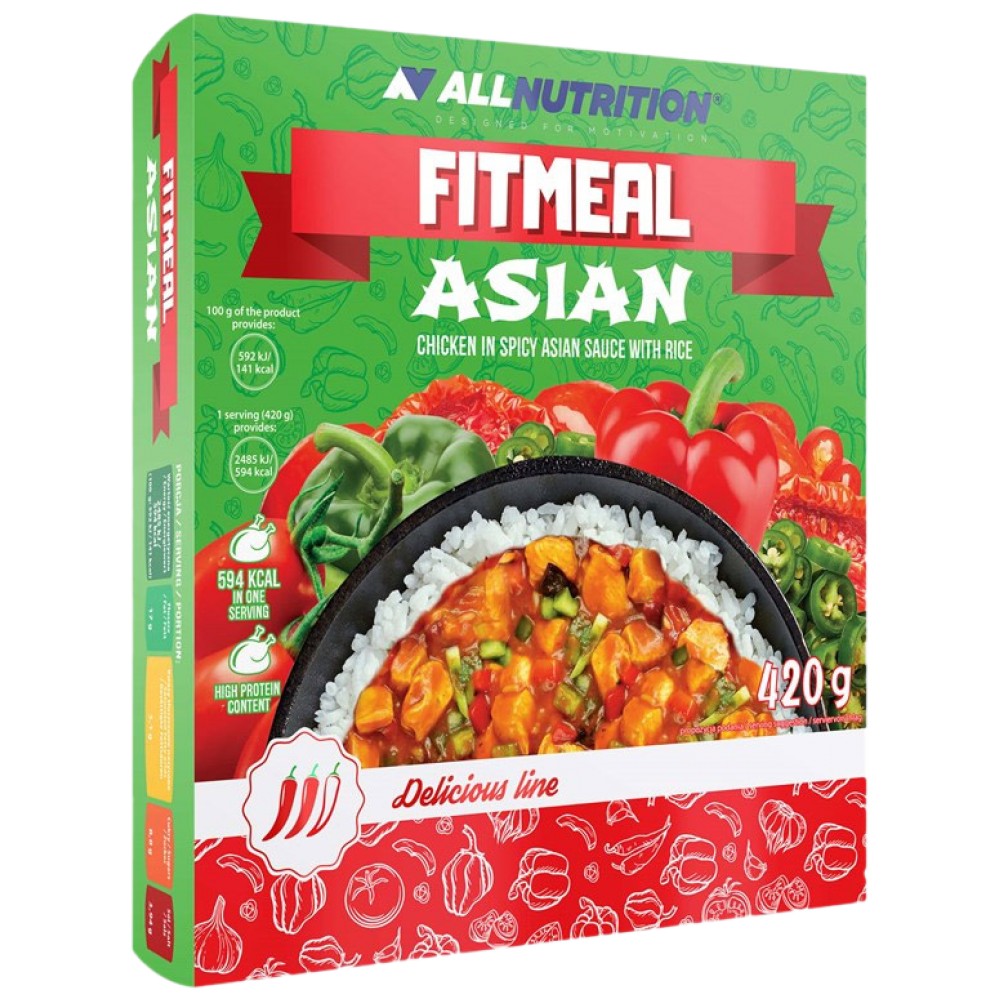 FitMeal ázsiai | Fogyasztásra kész, magas fehérjetartalmú étkezés - 420 gramm