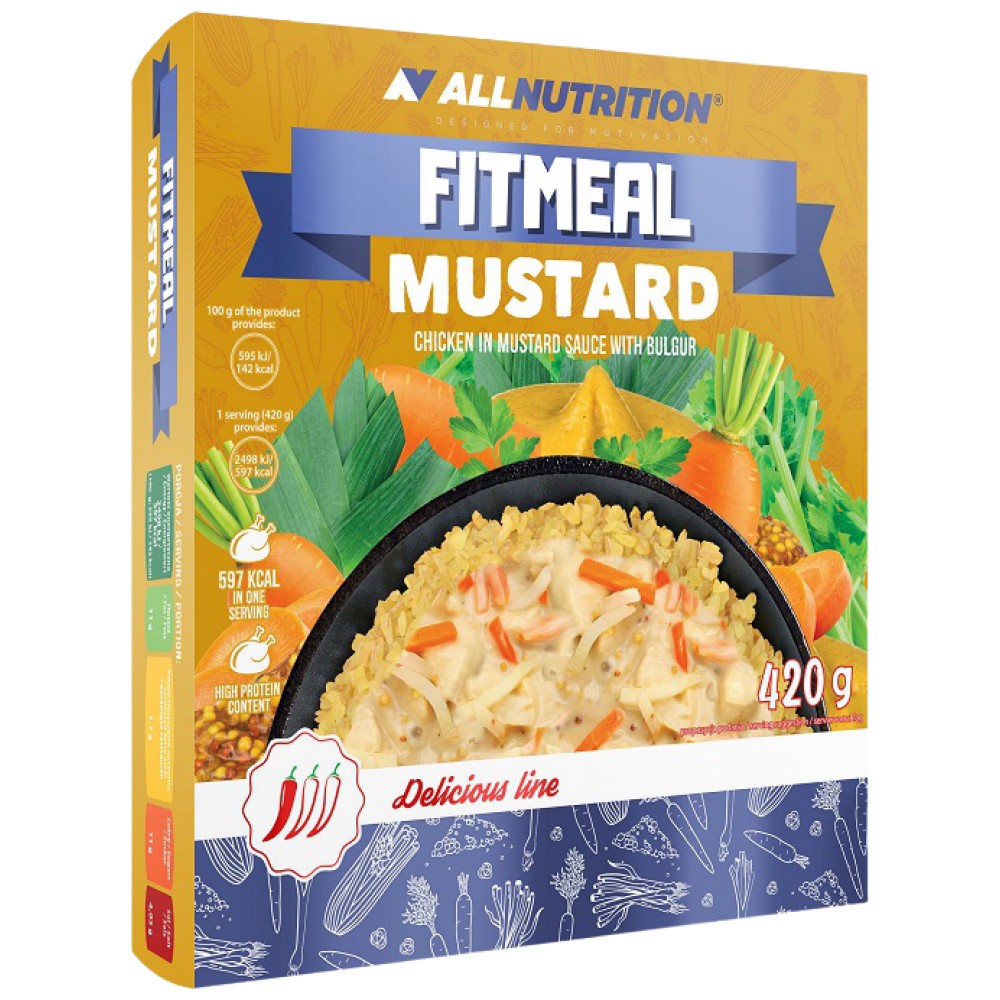 FitMeal Mustár | Fogyasztásra kész, magas fehérjetartalmú étkezés - 420 gramm