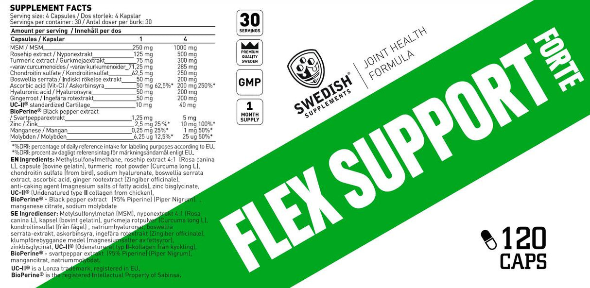 Flex Support Forte | UC-II®-vel - 120 kapszula