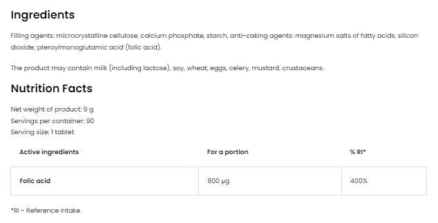 Folsav 800 mcg - 90 tabletta