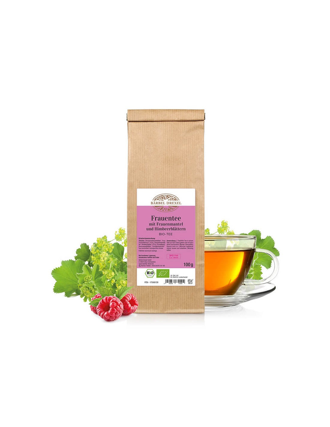 Frauentee mit Frauenmantel und Himbeerblättern Bio-Tee - Bio tea a női hormonháztartásért, 100 g <tc>Bärbel Drexel</tc>