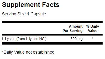 L-Lysine 500 mg 300 capsules - Nutra Best Europe
