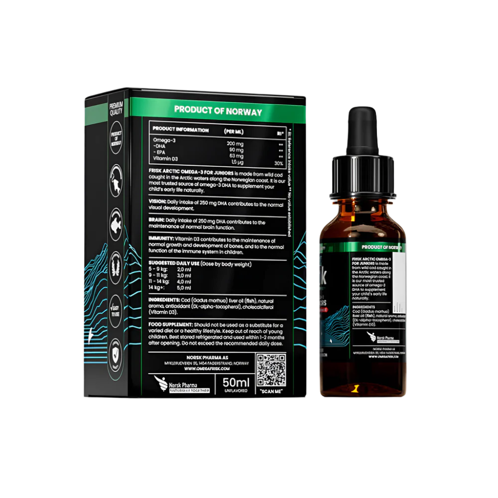 Arctic Kids – Omega-3 for Children – Wild Fish from Norway / Lemon Flavor – 50 ml - Nutra Best Europe