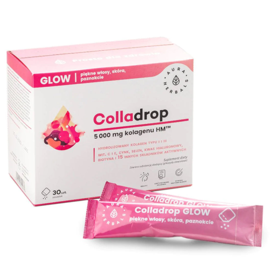 Collagen HM™ for hair, skin and nails (with hyaluronic acid, vitamins, minerals and herbal extracts), 30 sachets - Nutra Best Europe