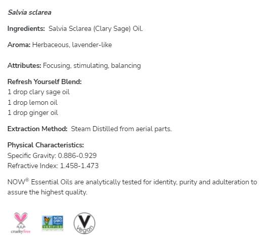 Clary Sage Oil | 100% Pure Salvia Sclarea - 30 ml - Nutra Best Europe