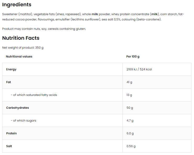 Creametto / Protein Spread / Salted Caramel 350 grams - Nutra Best Europe