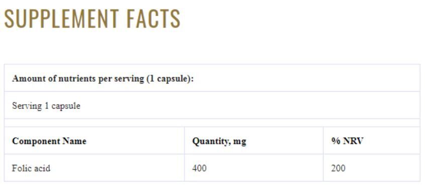 GRASSBERG Folsav 400 mcg 60 Kapsz