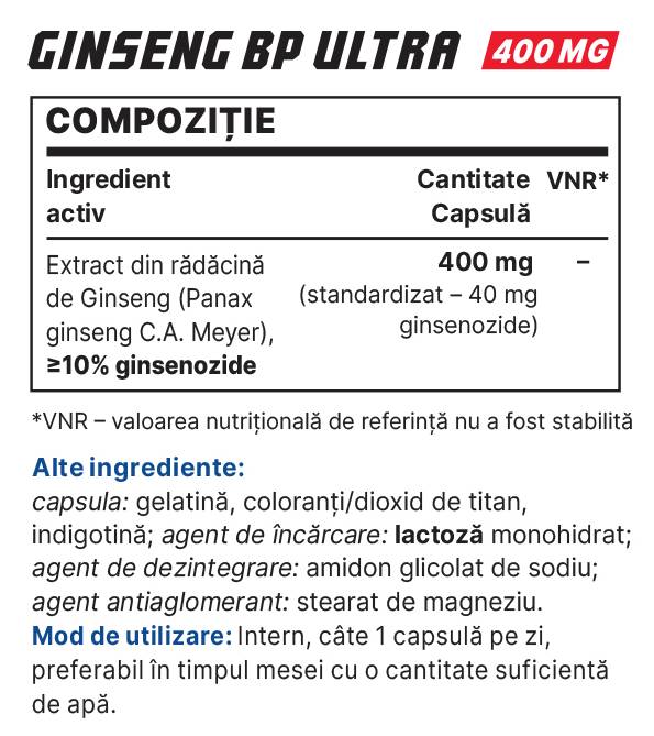 Ginseng BP Ultra 400 mg - 30 kapszula