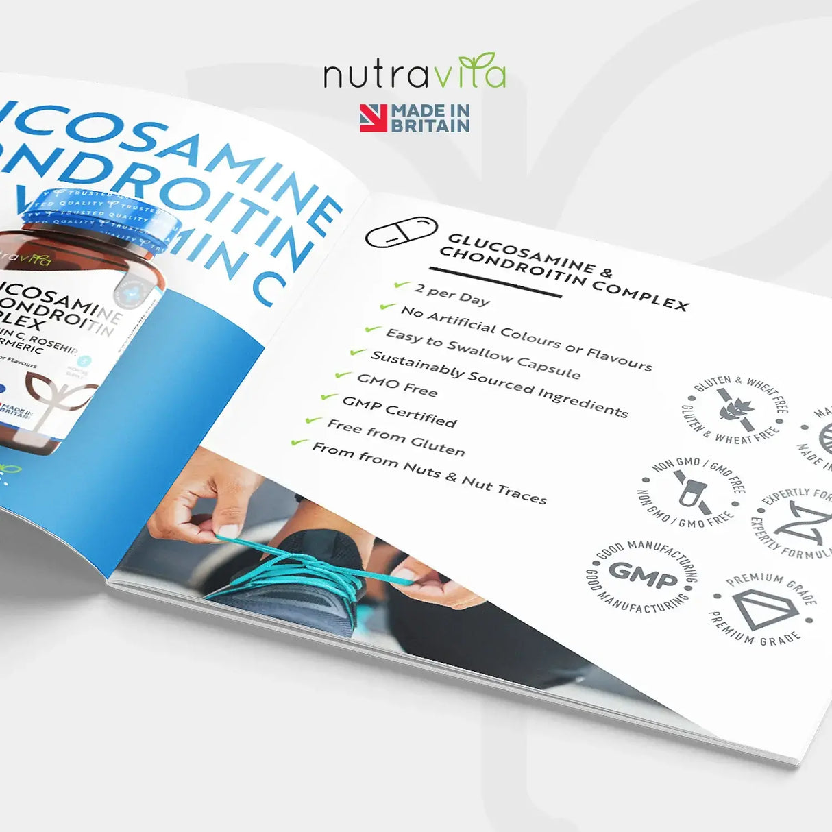 Glükózamin-kondroitin /180 kapszula, 90 nap/ kurkumával, gyömbérrel & C-vitamin <tc>Nutravita</tc>
