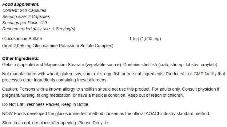 Glükózamin-szulfát 750 mg - 240 kapszula