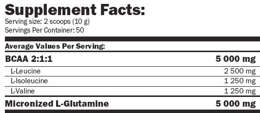 Glutamin + BCAA/Ízesített 0,530 kg