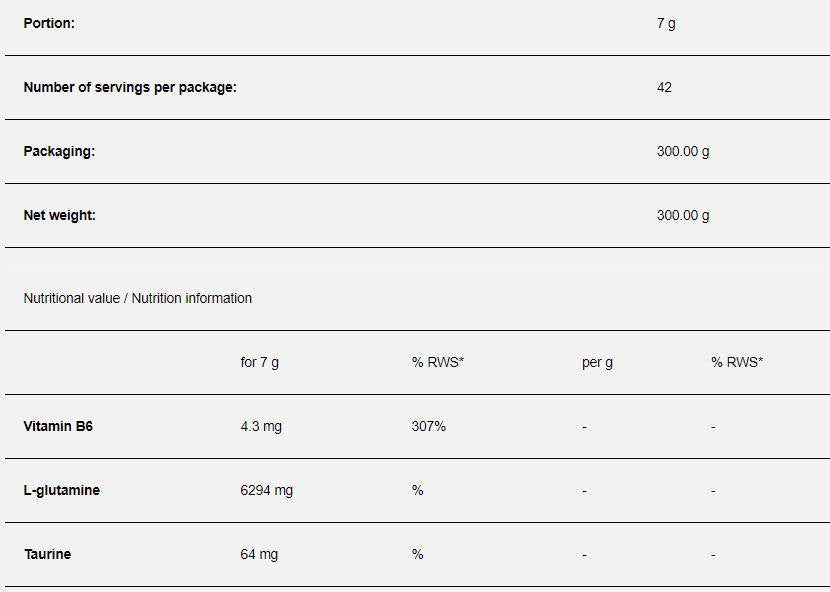 Glutamin Max - 300 gramm