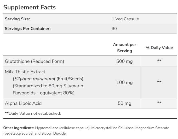Glutation 500 mg - 30 kapszula