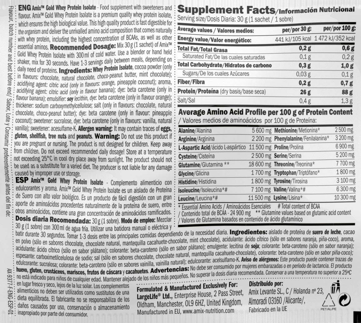 Gold Whey Protein izolátum/30 g